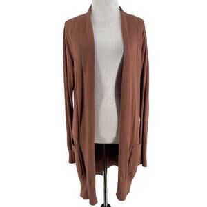 Ecovibe Women's Rust Orange Long Sleeve Cardigan Sweater Size M/L